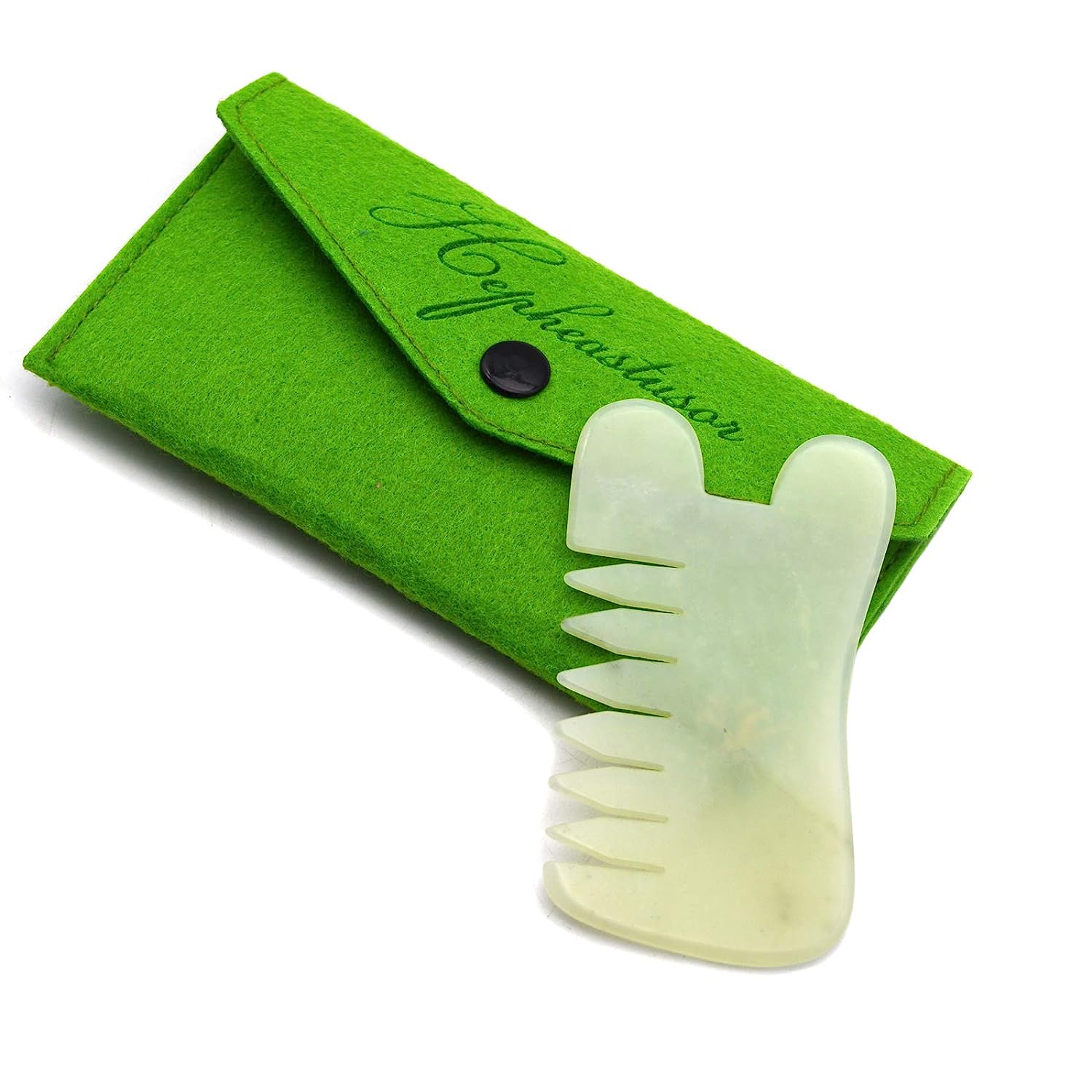 Comb and Brush for Men & Women, Gua Sha Scraping Massage Tool, Multifunction Portable Jade Massage Comb, Head Massage, Enhance Circulation and Move Lymph on Scalp, Face and Neck, Suitable for Face Ar