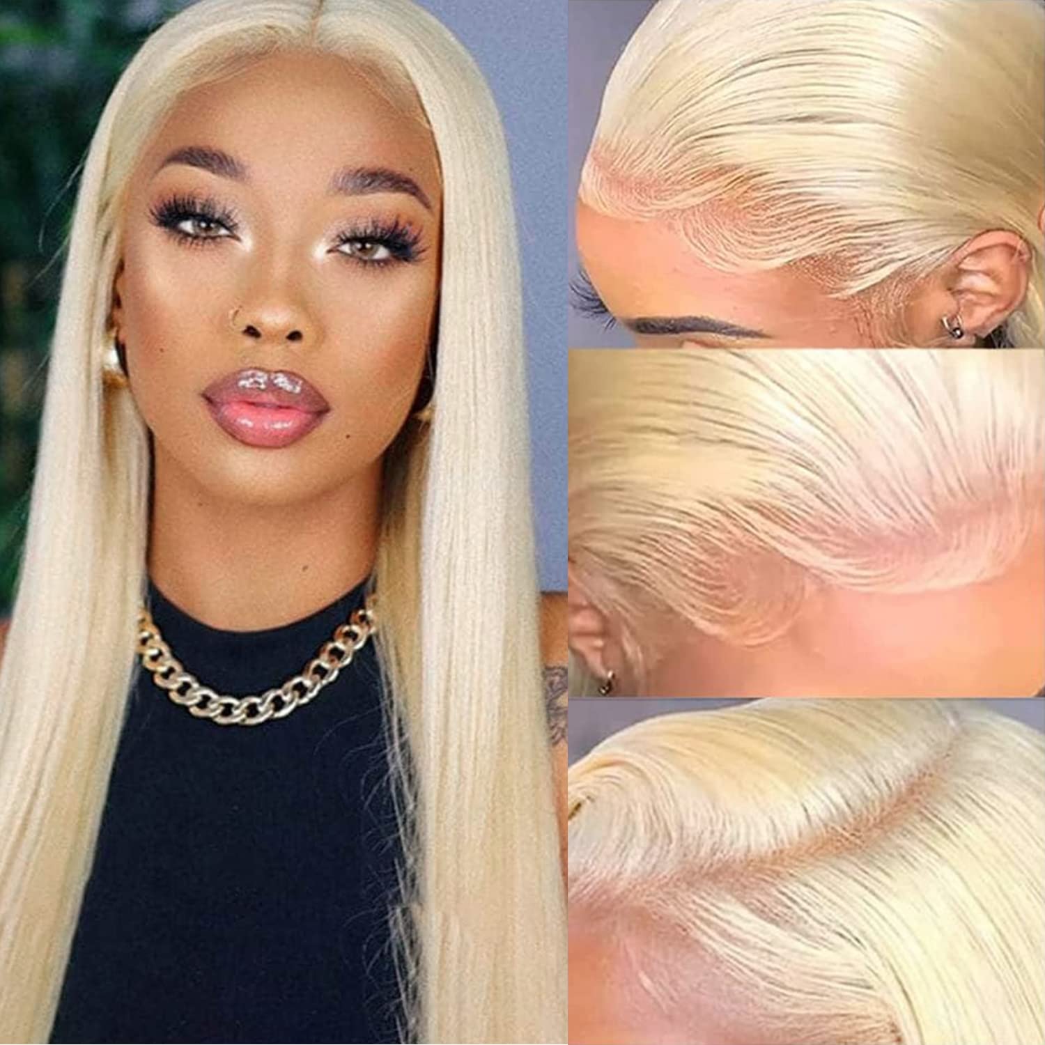 Alididi 613 Blonde Lace Front Wigs Human Hair 13x4 150% Density Straight Lace Frontal Wig Human Hair Pre Plucked With Baby Hair HD Lace Front Wigs Human Hair For Black&White Women (20 Inch, 13x4 Straight Lace Front Wig)